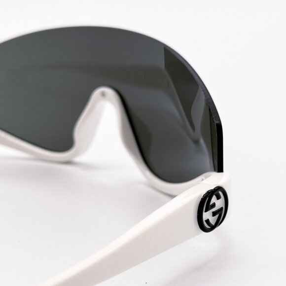 NEW GUCCI GG1650S 007 SHIELD WHITE GRAY UNISEX SUNGLASSES GUCCI - Picture 8 of 13
